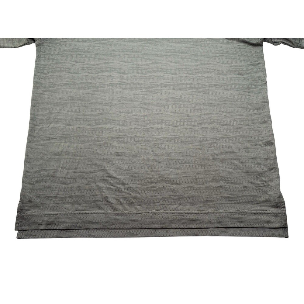 Men's FootJoy Jacquard Wave Golf Polo Short Sleeve Size Large Grey - Picture 3 of 9